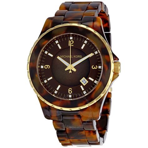 Michael Kors MK5298 Brown Tortoise Shell Ladies Watch Working